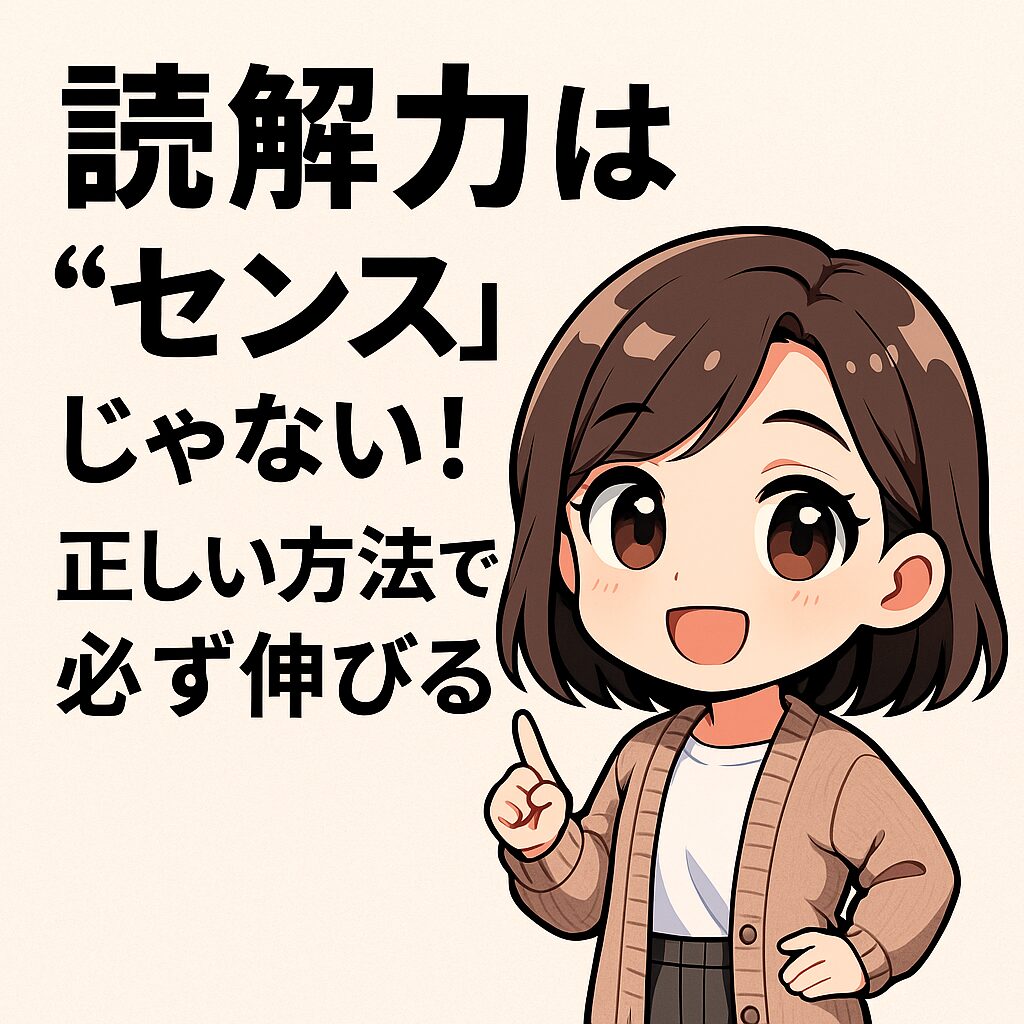 読解力は“センス”じゃない!正しい方法で必ず伸びる